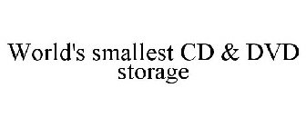 WORLD'S SMALLEST CD & DVD STORAGE