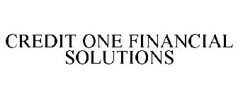 CREDIT ONE FINANCIAL SOLUTIONS