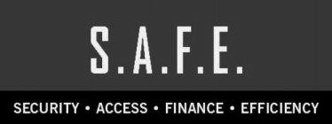 S.A.F.E. SECURITY · ACCESS · FINANCE · EFFICIENCY