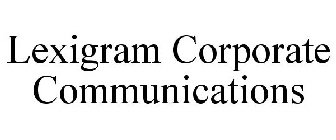 LEXIGRAM CORPORATE COMMUNICATIONS