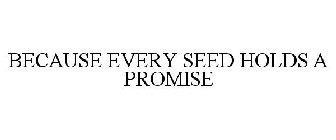 BECAUSE EVERY SEED HOLDS A PROMISE