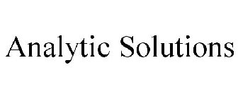 ANALYTIC SOLUTIONS