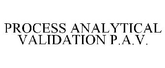 PROCESS ANALYTICAL VALIDATION P.A.V.