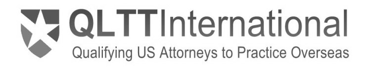 QLTT INTERNATIONAL QUALIFYING US ATTORNEYS TO PRACTICE OVERSEAS