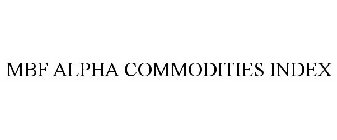 MBF ALPHA COMMODITIES INDEX