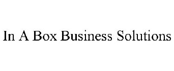 IN A BOX BUSINESS SOLUTIONS
