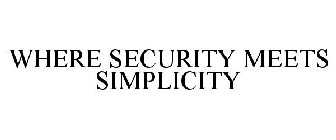WHERE SECURITY MEETS SIMPLICITY