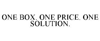 ONE BOX. ONE PRICE. ONE SOLUTION.