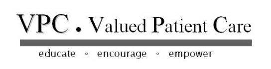 VPC · VALUED PATIENT CARE EDUCATE · ENCOURAGE · EMPOWER