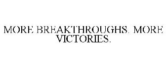 MORE BREAKTHROUGHS. MORE VICTORIES.