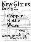 NEW GLARUS BREWING CO. COPPER KETTLE WEISS BEER 12 FL. OZ. BREWED AND BOTTLED IN NEW GLARUS, WI