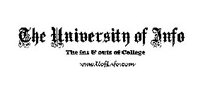 THE UNIVERSITY OF INFO THE INS AND OUTS OF COLLEGE WWW.UOFINFO.COM