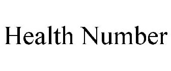 HEALTH NUMBER