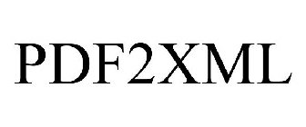 PDF2XML