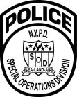 POLICE N.Y.P.D. SOD SEA · LAND · AIR SPECIAL OPERATIONS DIVISION