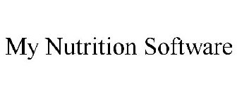 MY NUTRITION SOFTWARE