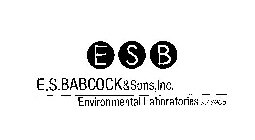ESB E.S.BABCOCK& SONS,INC. ENVIRONMENTAL LABORATORIES EST. 1906