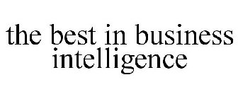 THE BEST IN BUSINESS INTELLIGENCE