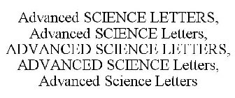 ADVANCED SCIENCE LETTERS, ADVANCED SCIENCE LETTERS, ADVANCED SCIENCE LETTERS, ADVANCED SCIENCE LETTERS, ADVANCED SCIENCE LETTERS