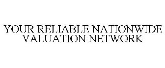 YOUR RELIABLE NATIONWIDE VALUATION NETWORK