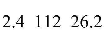 2.4 112 26.2