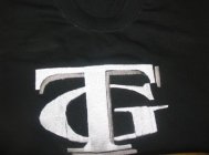 THE MARK CONSISTS OF THE LETTERS T AND G WITH THE LETTER T SUPERIMPOSED OVER THE LETTER G.