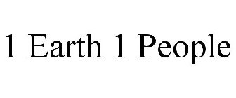 1 EARTH 1 PEOPLE