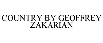 COUNTRY BY GEOFFREY ZAKARIAN