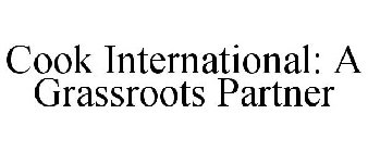 COOK INTERNATIONAL: A GRASSROOTS PARTNER