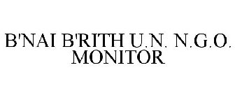 B'NAI B'RITH U.N. N.G.O. MONITOR