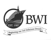 BWI EST. 1987 BEGINNING OUR 3RD DELICIOUS DECADE