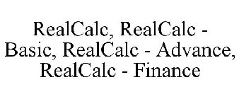 REALCALC, REALCALC - BASIC, REALCALC - ADVANCE, REALCALC - FINANCE