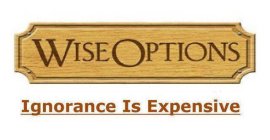 WISEOPTIONS IGNORANCE IS EXPENSIVE