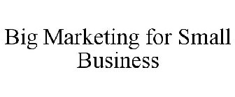 BIG MARKETING FOR SMALL BUSINESS
