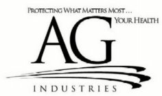 AG INDUSTRIES PROTECTING WHAT MATTERS MOST... YOUR HEALTH