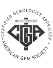 CERTIFIED GEMOLOGIST APPRAISER · AMERICAN GEM SOCIETY · INDEPENDENT ICGA