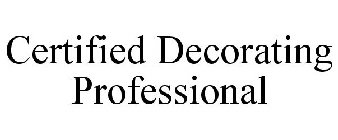 CERTIFIED DECORATING PROFESSIONAL