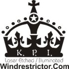 K. P. I. LASER ETCHED / ILLUMINATED WINDRESTRICTOR.COM