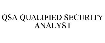 QSA QUALIFIED SECURITY ANALYST