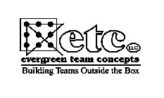 ETC LLC EVERGREEN TEAM CONCEPTS BUILDING TEAMS OUTSIDE THE BOX