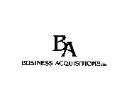 BA BUSINESS ACQUISITIONS, LTD.