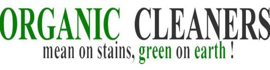 ORGANIC CLEANERS MEAN ON STAINS, GREEN ON EARTH !