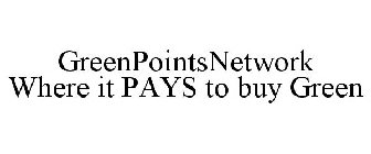 GREENPOINTSNETWORK WHERE IT PAYS TO BUY GREEN