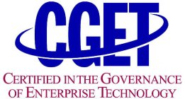 CGET CERTIFIED IN THE GOVERNANCE OF ENTERPRISE TECHNOLOGY
