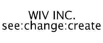 WIV INC. SEE:CHANGE:CREATE