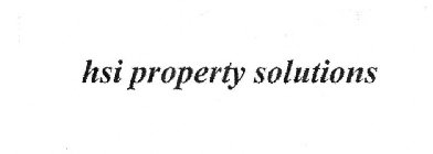 HSI PROPERTY SOLUTIONS