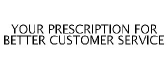 YOUR PRESCRIPTION FOR BETTER CUSTOMER SERVICE