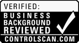 VERIFIED: BUSINESS BACKGROUND REVIEWED CONTROLSCAN.COM