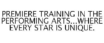 PREMIERE TRAINING IN THE PERFORMING ARTS...WHERE EVERY STAR IS UNIQUE.