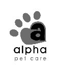 A ALPHA PET CARE